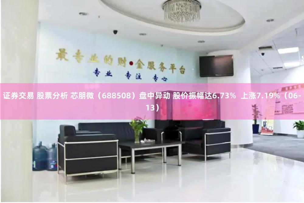 证券交易 股票分析 芯朋微（688508）盘中异动 股价振幅达6.73%  上涨7.19%（06-13）