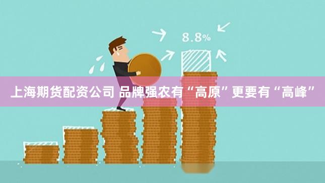 上海期货配资公司 品牌强农有“高原”更要有“高峰”